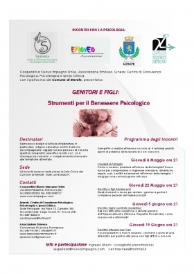 GENITORI E FIGLI: STRUMENTI PER IL BENESSERE PSICOLOGICO - Centro Synesis®